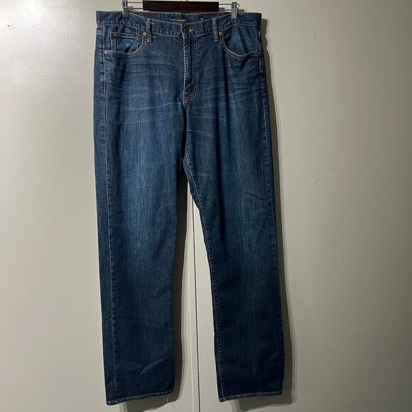 Lucky Brand Other - Lucky Brand Relaxed Straight Leg Whiskering Work Wear Jeans | Men's Size 38/36